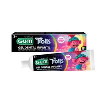 Gel Dental Infantil Gum Trolls 3+ com Flúor Sabor Tutti Frutti 50g