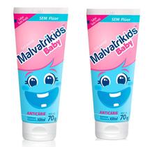 Gel Dental Infantil Malvatrikids Baby Sem Flúor 70g 2un.