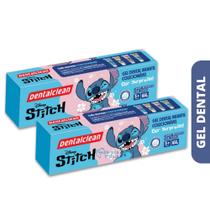 Gel Dental Infantil Stitch Disney Sabor Morango Dental Clean 2 unidades