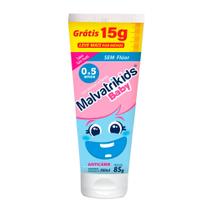 Gel Dental Malvatrikids Baby 0 a 5 Anos Sem Flúor Sabor Tutti-Frutti Anticárie 85g