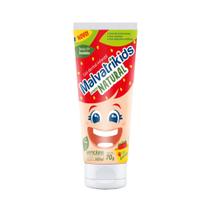 Gel Dental Malvatrikids Extrato Natural com Flúor e Xilitol Sabor Morango 70g