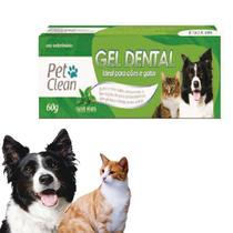Gel Dental Pasta de Dente Creme Pet Clean 60g Cães Gatos