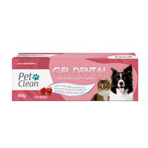 Gel Dental Pet Clean Para Cães E Gatos Sabor Morango 60g