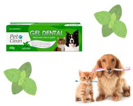 Gel Dental Pet Clean Sabor Menta para Cães e Gatos 60g