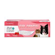 Gel Dental Pet Clean Sabor Morango para Cães e Gatos 60g Gel Dental Pet Clean Sabor Morango para Cães e Gatos 60g