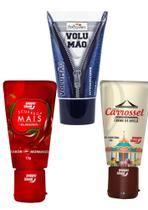 Gel Estimulador Prolongador de Ereção + Gel Beijável Massageador + Gel Deslizante Comestível Gel Estimulador Prolongador de Ereção + Gel Beijável Massageador + Gel Deslizante Comestível