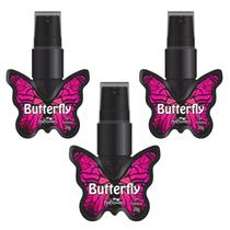 Gel Estimulante Feminino Butterfly Lubrificante Gela e Vibra 3 Un - HOT FLOWERS