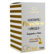 Gel Excitante e Vibrante PERMITA-SE - Esquenta e Vibra - Leite Condensado 15ml INTT