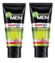 Gel Facial Garnier Men Acno Fight 100 mL Pack de 2