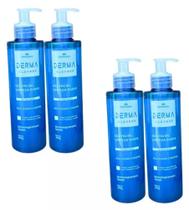 GEL FACIAL LIMPEZA SUAVE DERMA CLEANER 300gr DEMAZON Kit 4 un