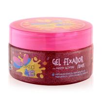 Gel fixador de cabelo delikad beauty slime infaltil 200g rosa glitter (não colore)