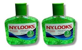 Gel Fixador Ny Looks Fixação Extra Forte Fator 3 Verde - 2 unidades Gel Fixador Ny Looks Fixação Extra Forte Fator 3 Verde - 2 unidades