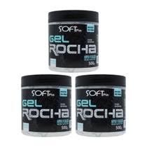 Gel Fixador Softfix Rocha 500G - Kit Com 3Un