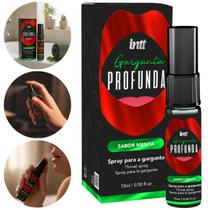 Gel Garganta Profunda Spray Dessensibilizante Oral Intt Sabor Menta 15ml