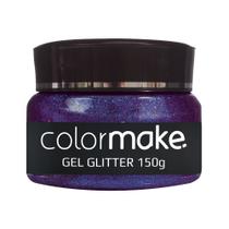Gel glitter corpo e cabelo 150g roxo - Colormake