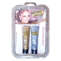 Gel Glitter Ouro e Prata p/ Cabelo Corpo e Rosto ROSTINHO PINTADO 30g