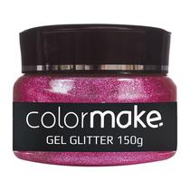 Gel glitter para cabelos e pele pink neon Colormake 150 g