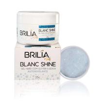 Gel hard blanc shine c/ glitter autonivelante 25g brilia nails