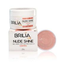 Gel hard nude shine c/ glitter control 25g brilia nails