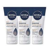 Gel hidratante Nivea Men para rosto e barba sensíveis 50mL x 3 Gel hidratante Nivea Men para rosto e barba sensíveis 50mL x 3