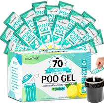 Gel higiênico portátil CRAZYTHUR Poo Poo 70 pacotes com aroma de limão