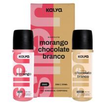 Gel HOT DUO Morango e Chocolate Intimo Beijável Kalya 35ml