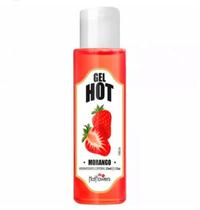 Gel hot íntimo unissex morango aromatizante corporal 35ml