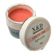 Gel Light Pink X e D 56gr Rosa Claro Para Unhas Gel e Acrigel X e D