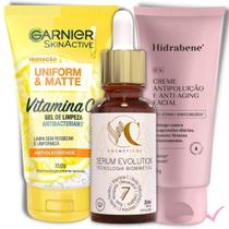 Gel Limpeza Facial Garnier Serum Vitamina C Hidrabene Rosto