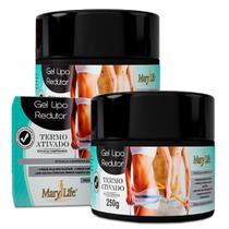 Gel Lipo Redutor 250g Mary Life Kit 2 Potes