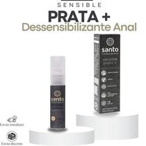 Gel Lubrificante Anal Facilitador Dessensibilizante Para Sexo Anal Sensible Prata Ativa 15g Santo Cosméticos - SANTO COSMETICOS