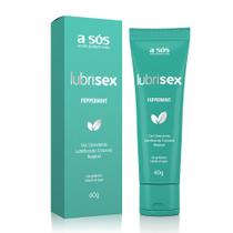 Gel Lubrificante Beijável Esquenta e Esfria Lubrisex Peppermint 60g