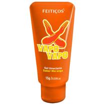 Gel Lubrificante Beijável Sabor Morango Esquenta Aquece vapo vapo 15g