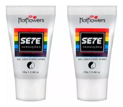 Gel Lubrificante Deslizante Sete 7 Sensações Hot Flowers 2un