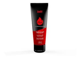 Gel Lubrificante Íntimo Beijável Hot Corporal Anal Vaginal Morango Massagem Efeito Quente Intt 50ml