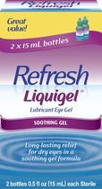 Gel lubrificante para os olhos Refresh Liquigel 2 frascos de 15 ml estéril