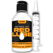 Gel Lubrificante Semen Lube Cum Lub Red Lube Thick 250ml Neutro Sem Sabor + Seringa