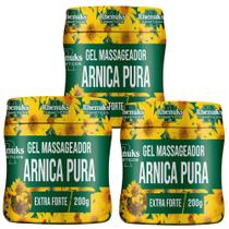 Gel Massageador Arnica Pura Rhenuks 200g Kit com 3 Unidades