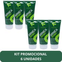Gel Massageador Fashion Arnica Sport Bisnaga 200ml Kit 6 Unidades