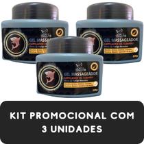 Gel Massageador San Jully Cartilagem de Tubarão Pote 240g Kit Promocional 3 Unidades