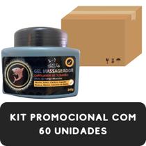 Gel Massageador San Jully Cartilagem de Tubarão Pote 240g Kit Promocional 60 Unidades
