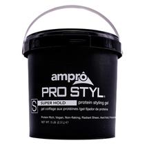 Gel modelador AmPro Pro Styl Super Hold 2,37 L, fórmula vegana