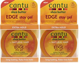 Gel modelador de cabelo Cantu Extra Hold Edge Stay 200 ml, pacote 6