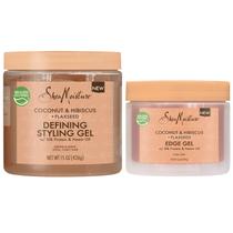Gel modelador de cabelo SheaMoisture Coconut Hibiscus 426g + Edge 99g