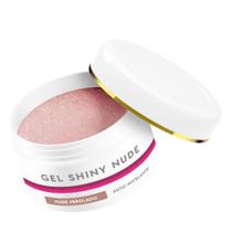 Gel muy biela shiny nude 24g alongamento construção unha gel