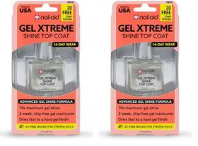 Gel Nail-Aid Xtreme Shine Top Coat 16 ml (pacote com 2) transparente