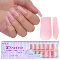 Gel Nail Tips Btartbox XCOATTIPS Long Square Pink 150 unidades