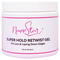 Gel NappStar Super Hold Retwist 473 ml para fechos e bordas Gel NappStar Super Hold Retwist 473 ml para fechos e bordas