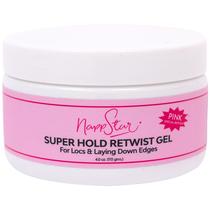Gel NappStar Super Hold Retwist em rosa, forte fixação para mechas e bordas, não descamação, 4 fl oz Gel NappStar Super Hold Retwist em rosa, forte fixação para mechas e bordas, não descamação, 4 fl oz