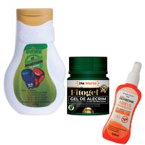 Gel Nocauteador + Fitogel Gel de Alecrim + Spray Repelente Contra Insetos Bem Estar